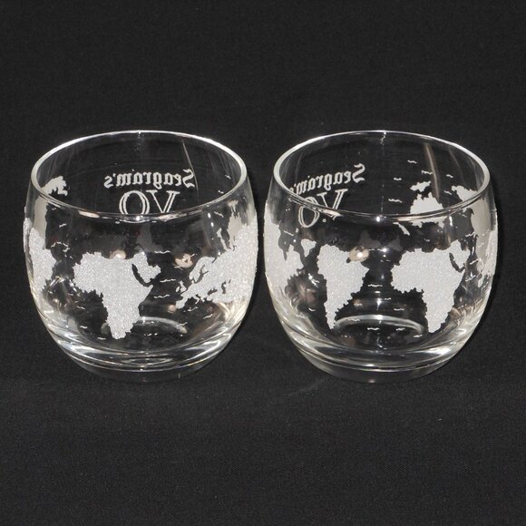 Set of 2 10oz whisky glasses. Seagram's VO - Picture 2 of 3